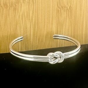 JAMES AVERY Sterling Silver Lovers Knot Cuff Bracelet; RETIRED